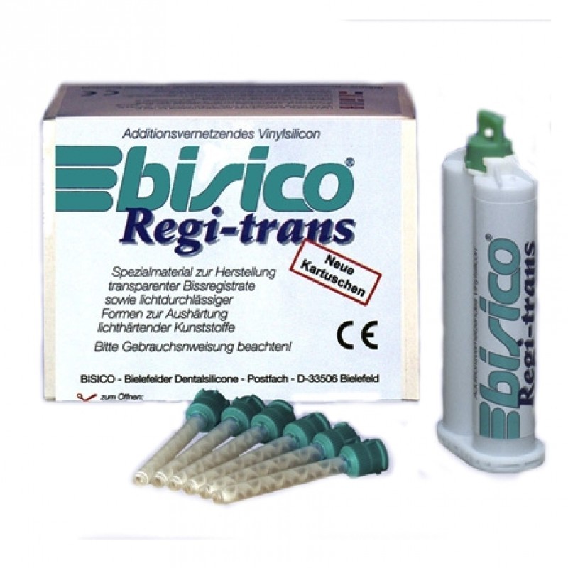 Материал прозрачный для регистрации прикуса Bisico Regi-trans (3 картриджа по 50 мл, насадки) Материал прозрачный для регистрации прикуса Bisico Regi-trans (3 картриджа по 50 мл, насадки)