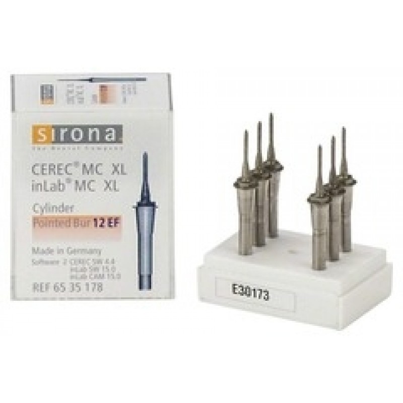 Бор стоматологический Cylinder Bur 12 EF для MC XL/MC X/MC (6 шт.) Бор стоматологический Cylinder Bur 12 EF для MC XL/MC X/MC (6 шт.)