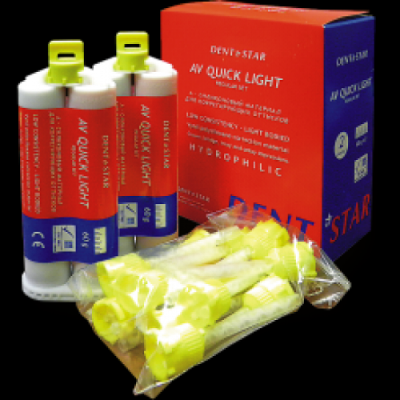 Масса слепочная низковязкая AV Quick Light (2 шт. по 60 г) Масса слепочная низковязкая AV Quick Light (2 шт. по 60 г)