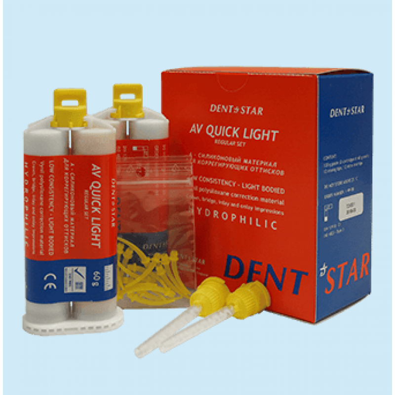 Масса слепочная низковязкая AV Quick Light (2 шт. по 60 г) Масса слепочная низковязкая AV Quick Light (2 шт. по 60 г)