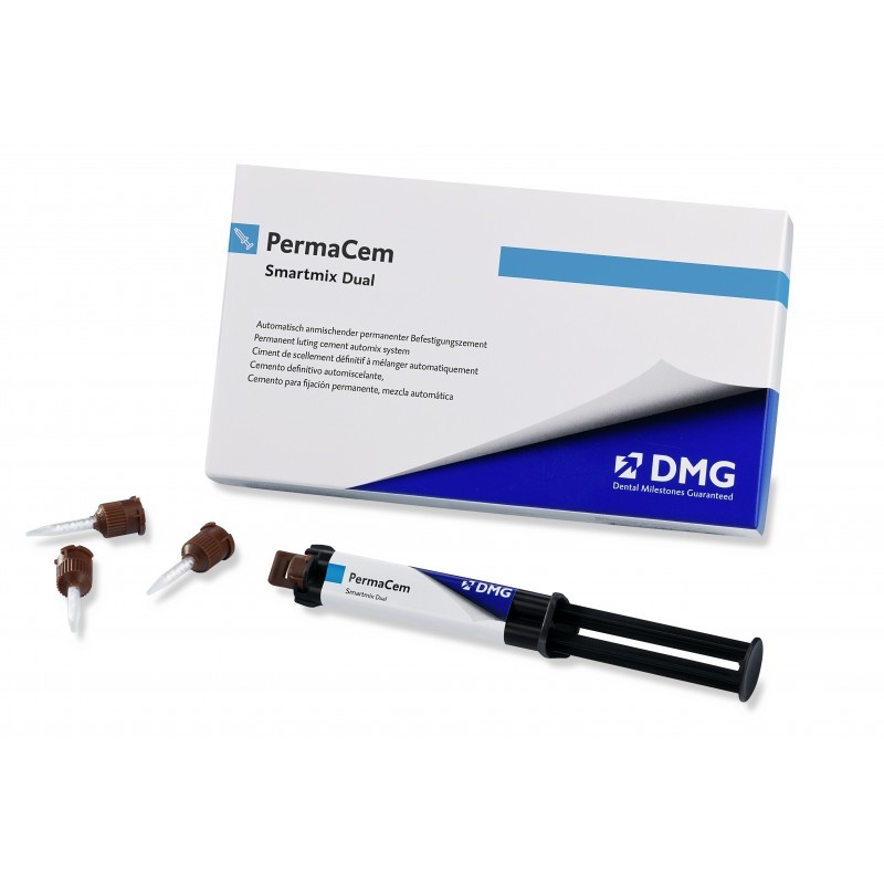Цемент двойного отверждения универсальный PermaCem-Smartmix Dual (2 шприца по 10 г, насадки) Цемент двойного отверждения универсальный PermaCem-Smartmix Dual (2 шприца по 10 г, насадки)
