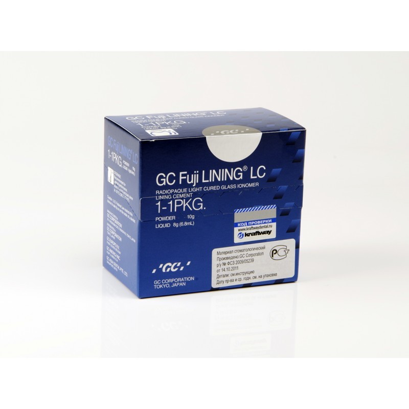 Материал прокладочный светоотверждаемый GC Fuji LINING LC 1-1 PKG (набор) Материал прокладочный светоотверждаемый GC Fuji LINING LC 1-1 PKG (набор)