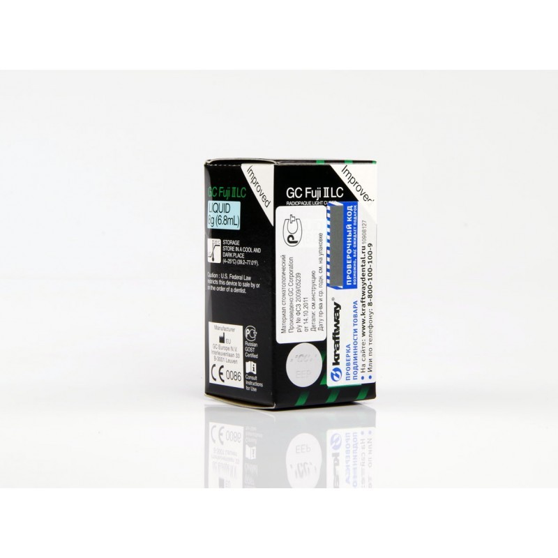 Цемент светоотверждаемый стеклоиономерный GC Fuji II LC (жидкость 6,8 мл) Цемент светоотверждаемый стеклоиономерный GC Fuji II LC (жидкость 6,8 мл)