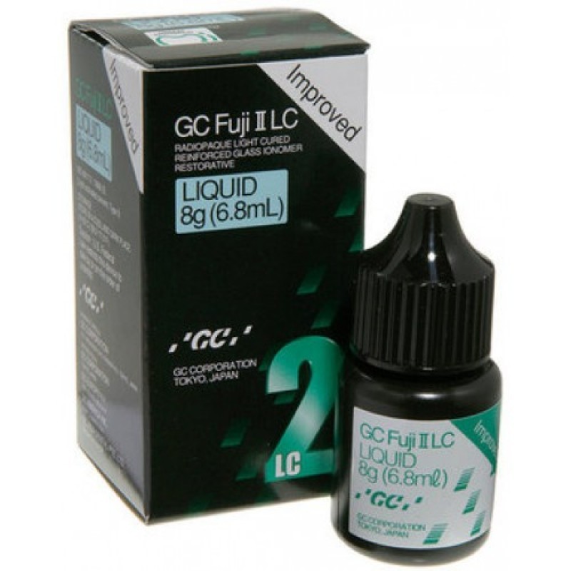 Цемент светоотверждаемый стеклоиономерный GC Fuji II LC (жидкость 6,8 мл) Цемент светоотверждаемый стеклоиономерный GC Fuji II LC (жидкость 6,8 мл)