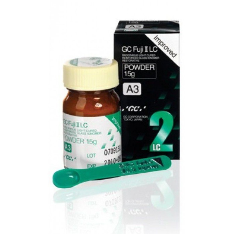Цемент светоотверждаемый стеклоиономерный GC Fuji II LC (порошок 15 г) Цемент светоотверждаемый стеклоиономерный GC Fuji II LC (порошок 15 г)