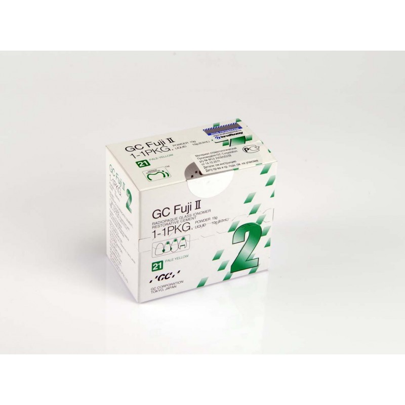 Цемент стеклоиономерный фторвыделяющий GC Fuji II, 1-1 PKG (набор) Цемент стеклоиономерный фторвыделяющий GC Fuji II, 1-1 PKG (набор)
