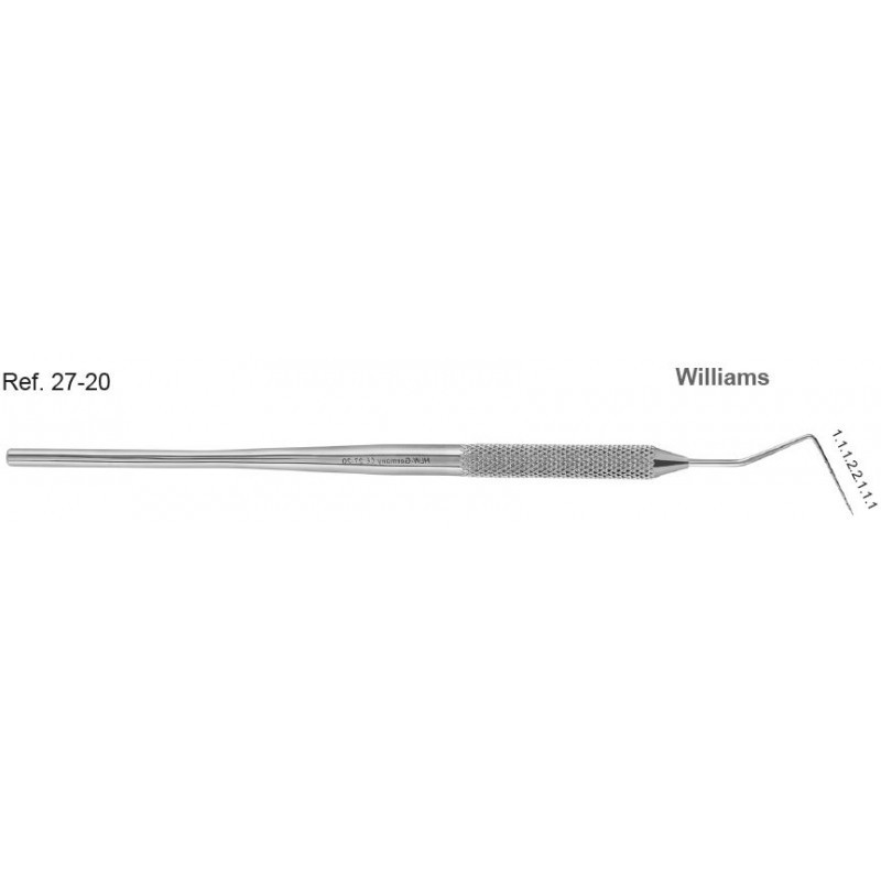 Зонд периодонтальный односторонний Williams 27-20 Зонд периодонтальный односторонний Williams 27-20