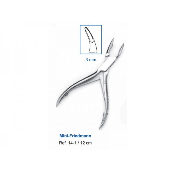 Кусачки костные Mini-Friedmann 12,0 см (рабочая часть 3 мм) Кусачки костные Mini-Friedmann 12,0 см (рабочая часть 3 мм)