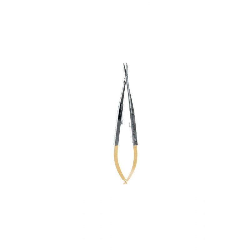 Иглодержатель изогнутый Castroviejo Perma Sharp NH5021M (14 см) Иглодержатель изогнутый Castroviejo Perma Sharp NH5021M (14 см)