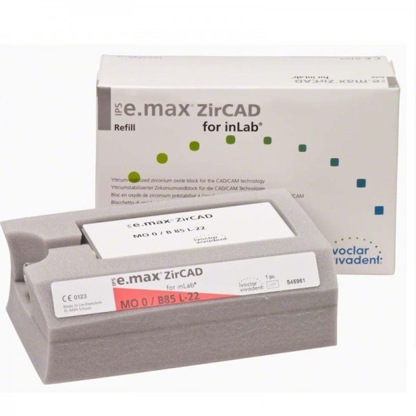 Блоки IPS e.max ZirCAD для inLab MO B85 L-22 Блоки IPS e.max ZirCAD для inLab MO B85 L-22