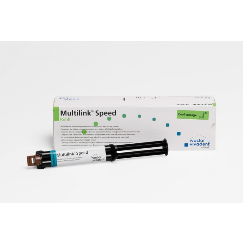 Цемент композитный самоадгезивный самотвердеющий Multilink Speed Refill Transparent (6 г + 10 канюль) Цемент композитный самоадгезивный самотвердеющий Multilink Speed Refill Transparent (6 г + 10 канюль)