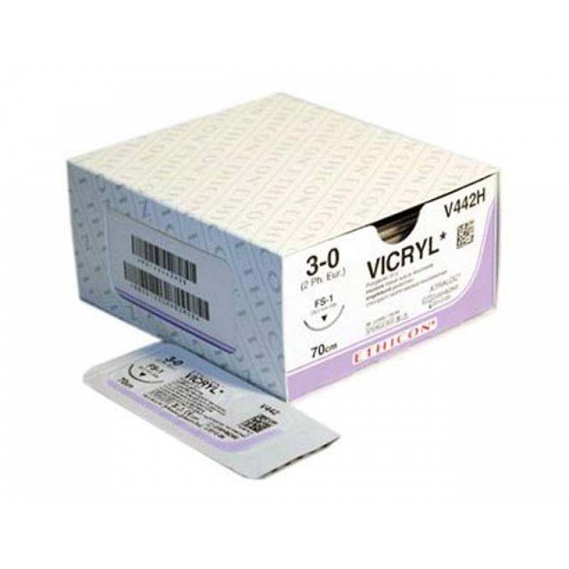 Нить шовная плетеная с покрытием Vicryl (1 шт.) Нить шовная плетеная с покрытием Vicryl (1 шт.)