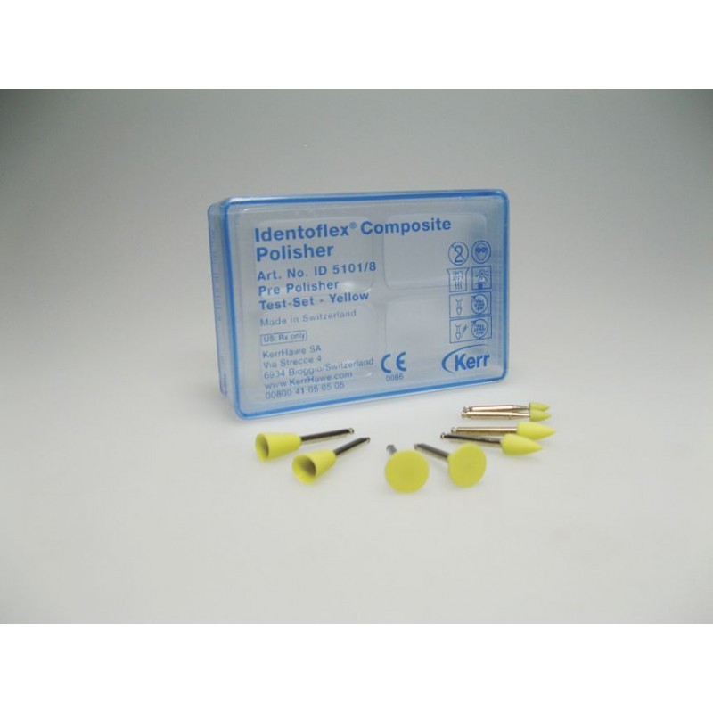 Полиры для предварительной полировки композитов Identoflex Composite Polishers TestSet (желтые, 8 шт.) Полиры для предварительной полировки композитов Identoflex Composite Polishers TestSet (желтые, 8 шт.)