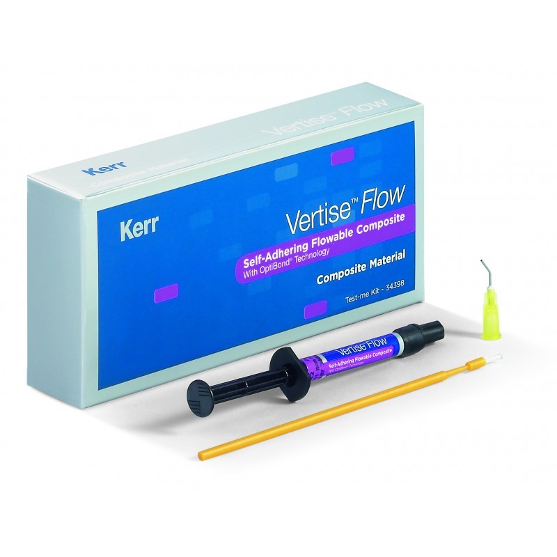 Материал композитный текучий самоадгезивный самопротравливающийся Vertise Flow Test-Me (шприц 2 г, щеточки, насадки) Материал композитный текучий самоадгезивный самопротравливающийся Vertise Flow Test-Me (шприц 2 г, щеточки, насадки)