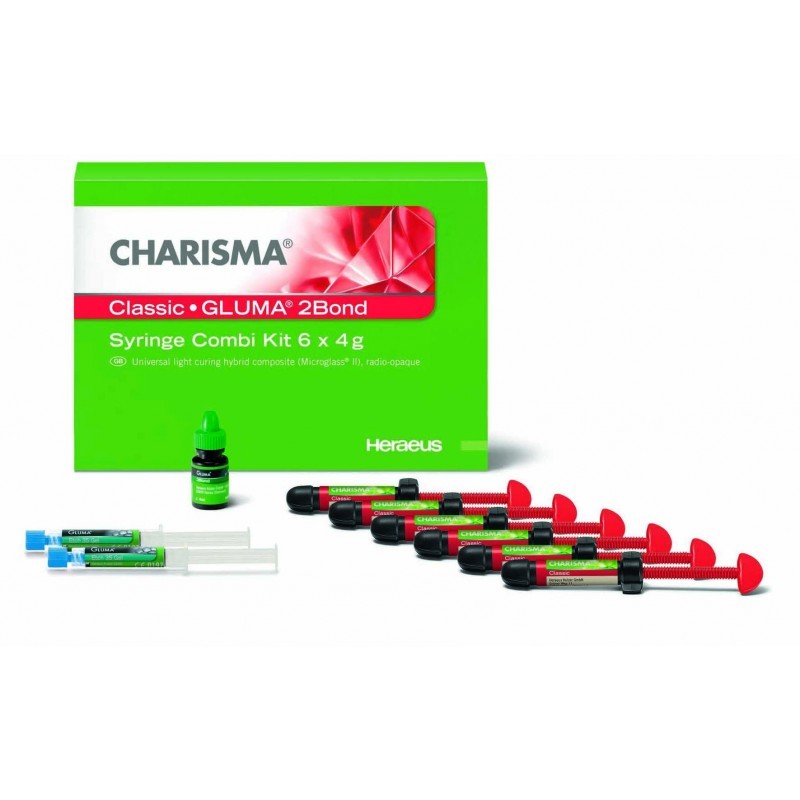 Материал рентгеноконтрастный светоотверждаемый микрогибридный Charisma CLASSIC Syr Assortment (шприцы 6 шт. по 4 г + Gluma 2Bond) Материал рентгеноконтрастный светоотверждаемый микрогибридный Charisma CLASSIC Syr Assortment (шприцы 6 шт. по 4 г + Gluma 2Bond)