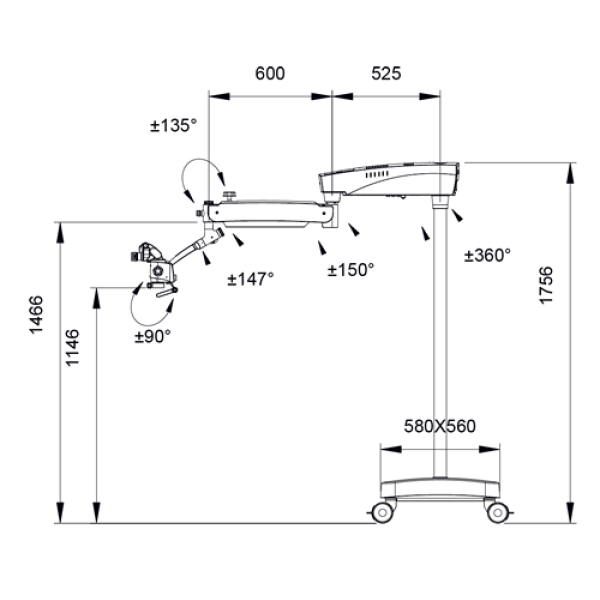 Prima DNT - стоматологический операционный микроскоп со светодиодным освещением Prima DNT - стоматологический операционный микроскоп со светодиодным освещением