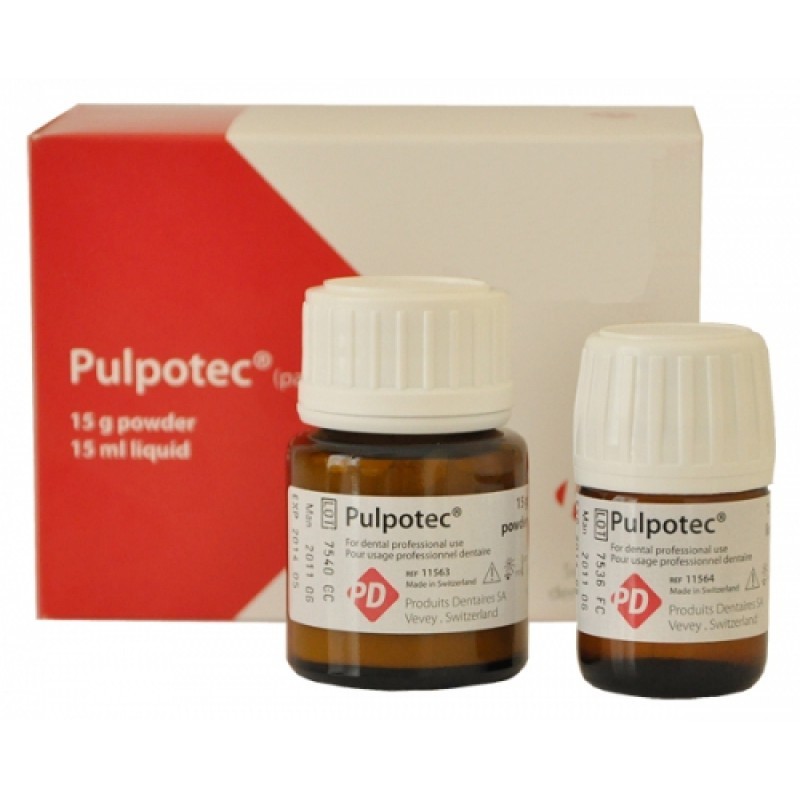 Материал для лечения витальных моляров методом пульпотомии Pulpotec (15 г + 15 мл) Материал для лечения витальных моляров методом пульпотомии Pulpotec (15 г + 15 мл)