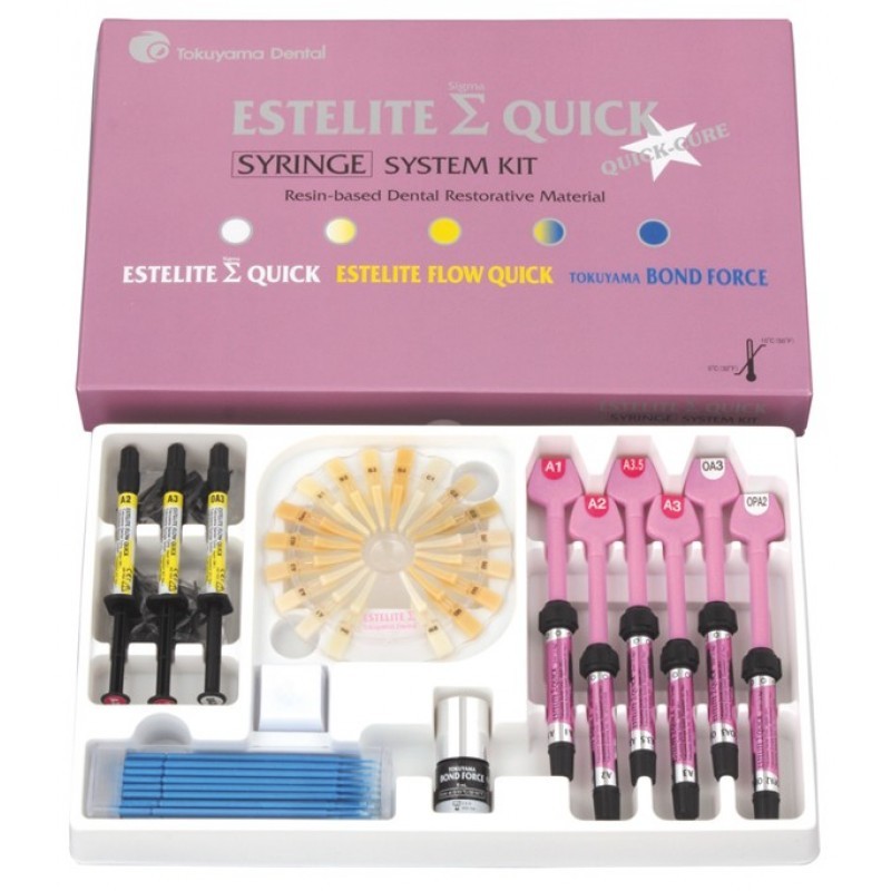Материал пломбировочный Estelite Sigma Quick System Kit (набор 9 шприцев по 3,8 г) Материал пломбировочный Estelite Sigma Quick System Kit (набор 9 шприцев по 3,8 г)