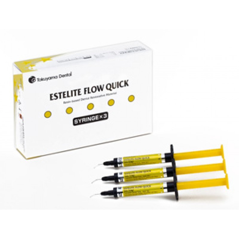 Материал пломбировочный светоотверждаемый Estelite Flow Quick (набор 3 шприца по 3,6 г) Материал пломбировочный светоотверждаемый Estelite Flow Quick (набор 3 шприца по 3,6 г)