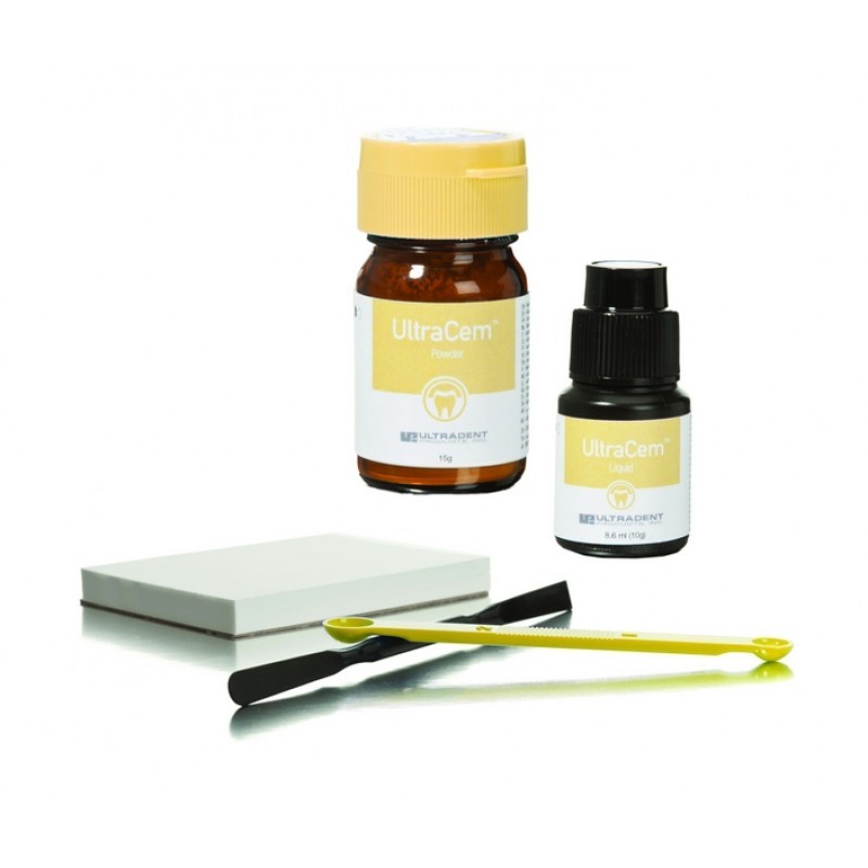 Цемент для фиксации непрямых реставраций из металла UltraCem Liquid-Powder Bottle Kit (набор) Цемент для фиксации непрямых реставраций из металла UltraCem Liquid-Powder Bottle Kit (набор)