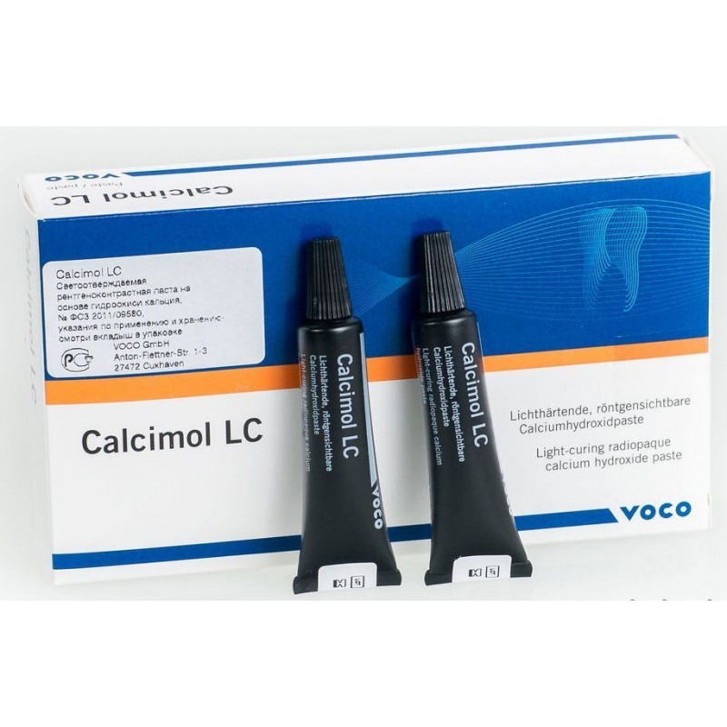 Паста подкладочная светоотверждаемая рентгеноконтрастная Calcimol LC (2 тубы по 5 г) Паста подкладочная светоотверждаемая рентгеноконтрастная Calcimol LC (2 тубы по 5 г)