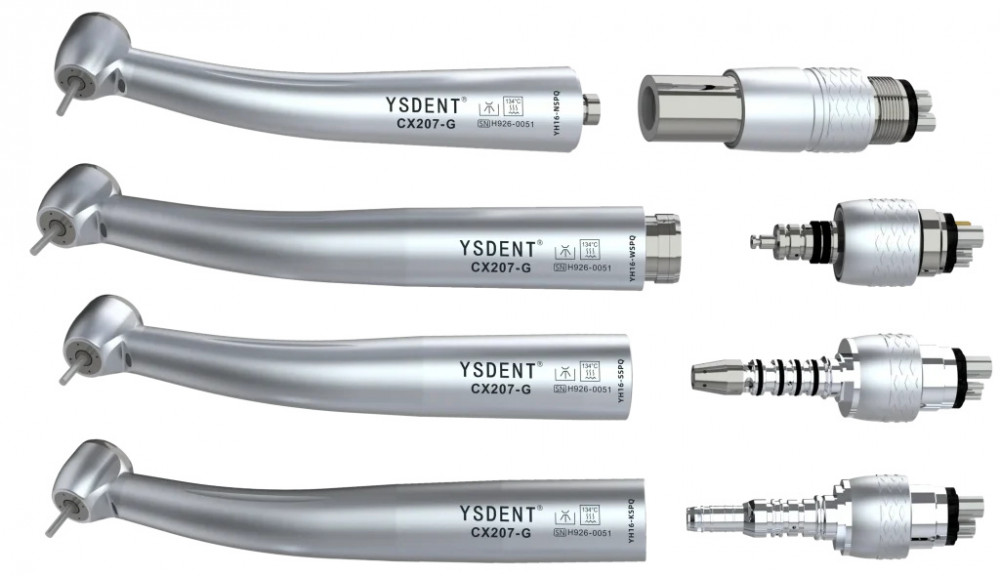Турбинный стоматологический наконечник с LED YSDENT CX207 YH16 Турбинный стоматологический наконечник с LED YSDENT CX207 YH16