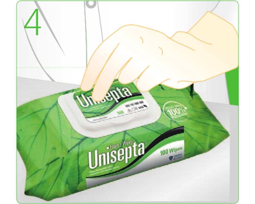 Дезинфицирующие салфетки - Unisepta Foam 2 Wipes Дезинфицирующие салфетки - Unisepta Foam 2 Wipes