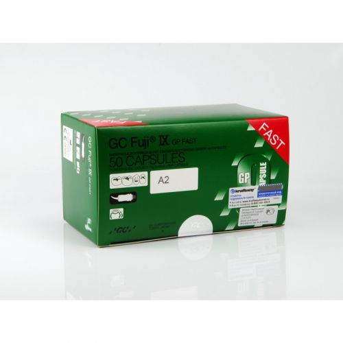Цемент самоотверждаемый стеклоиономерный пакуемой вязкости GC Fuji IX GP FAST Capsules (50 капсул) Цемент самоотверждаемый стеклоиономерный пакуемой вязкости GC Fuji IX GP FAST Capsules (50 капсул)