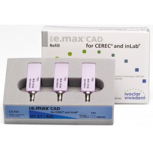 Блоки из безметалловой керамики IPS e.max CAD for CEREC and inLab HT B40 Blocks (3 шт.)