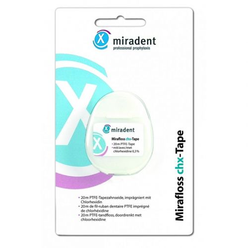 Нить-лента зубная с хлоргексидином Mirafloss chx-Tape (20 м)