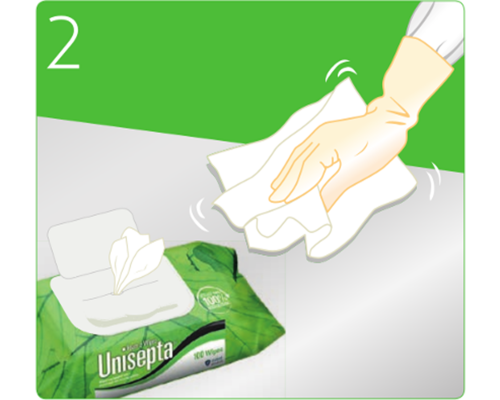 Дезинфицирующие салфетки - Unisepta Foam 2 Wipes